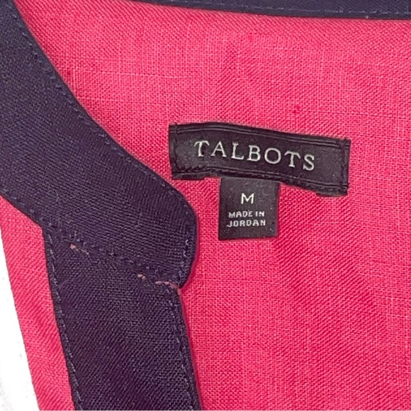 Pink Linen Talbots Tunic size Medium - Picture 3 of 4